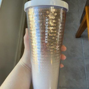 Starbucks 24 OZ Sparkly Reusable Cup